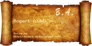 Bogert Aldán névjegykártya